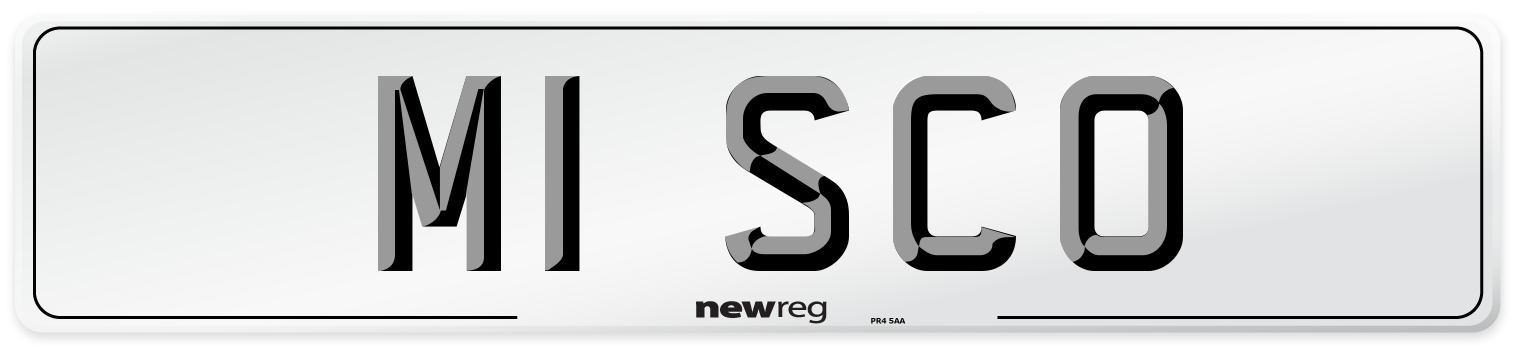 M1 SCO Number Plate from New Reg